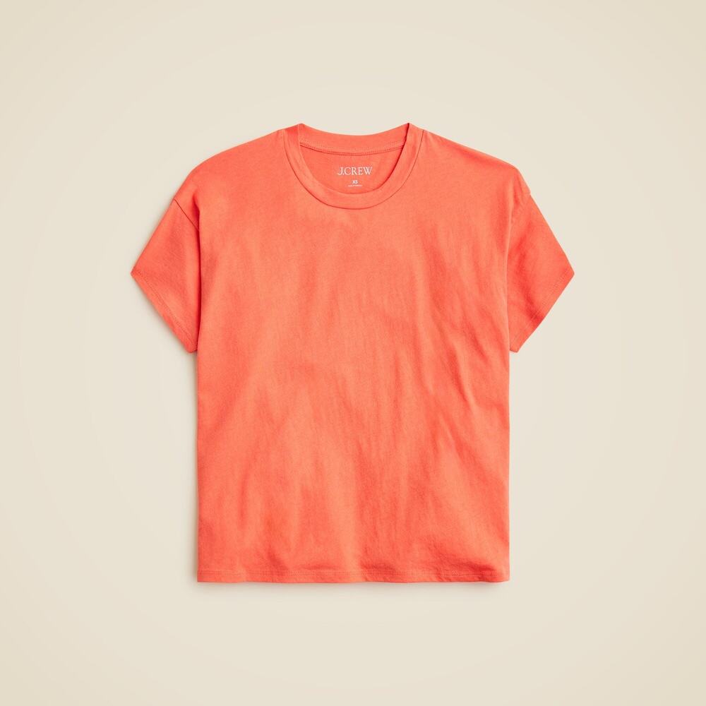 J. Crew Feather jersey cropped T-shirt